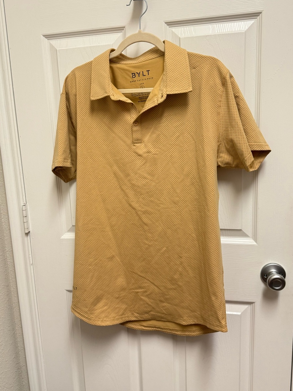 BYLT Mustard Dot Short-Sleeve Polo